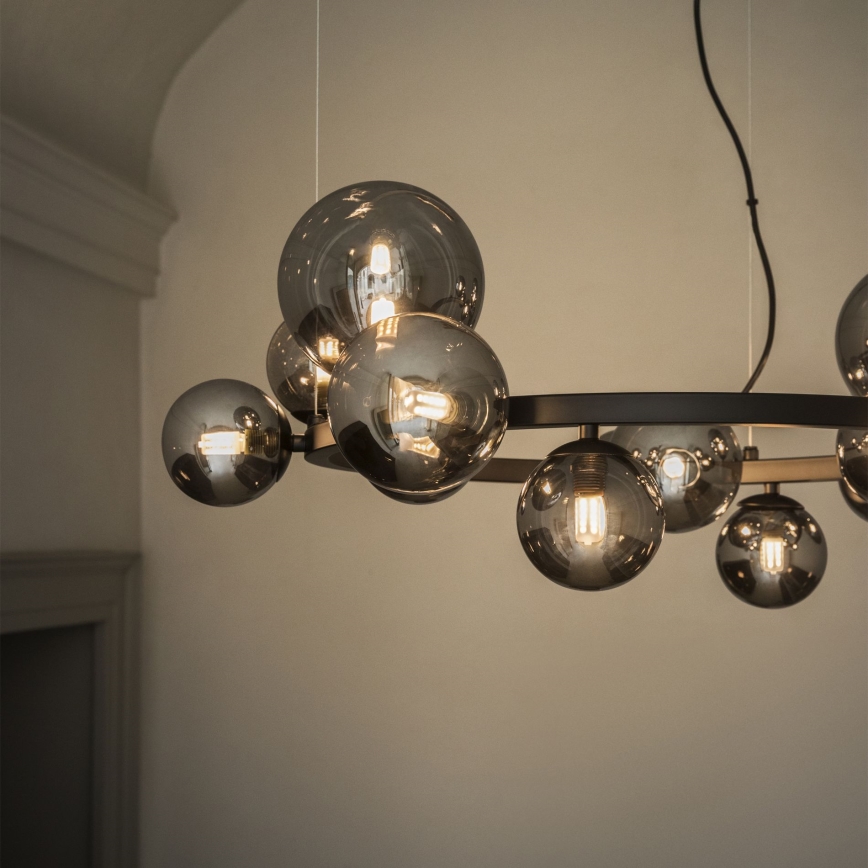 Ideal Lux - LED luster na sajli PERLAGE 11xG9/3W/230V crno