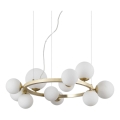 Ideal Lux - LED luster na sajli PERLAGE 11xG9/3W/230V zlatna/bela
