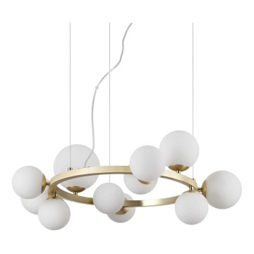 Ideal Lux - LED luster na sajli PERLAGE 11xG9/3W/230V zlatna/bela