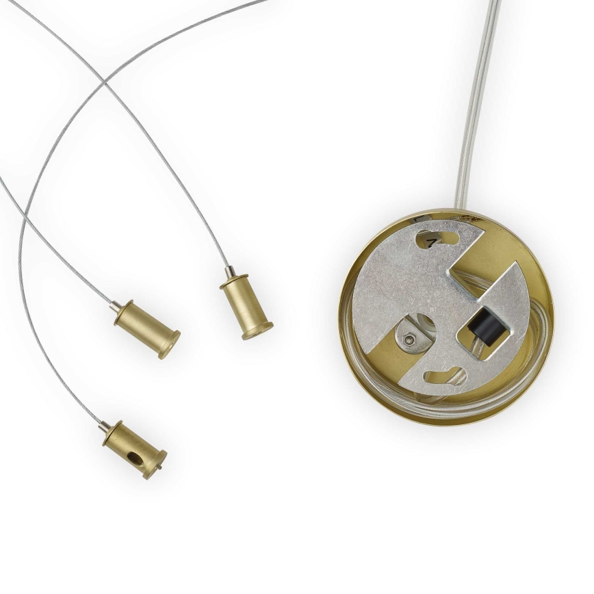 Ideal Lux - LED luster na sajli PERLAGE 11xG9/3W/230V zlatna/bela