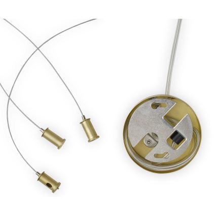 Ideal Lux - LED luster na sajli PERLAGE 11xG9/3W/230V zlatna