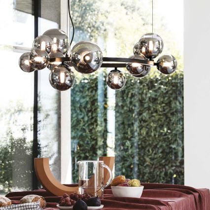 Ideal Lux - LED luster na sajli PERLAGE 14xG9/3W/230V crno
