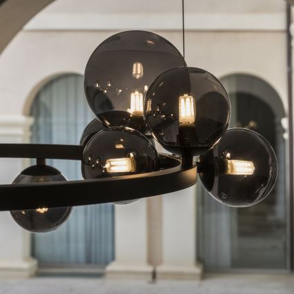 Ideal Lux - LED luster na sajli PERLAGE 14xG9/3W/230V crno