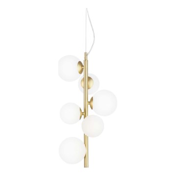 Ideal Lux - LED luster na sajli PERLAGE 6xG9/3W/230V zlatna/bela