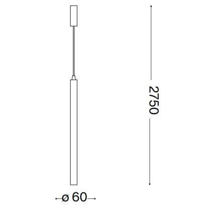 Ideal Lux - LED luster na sajli ULTRATHIN LED/11,5W/230V CRI 90 mesing