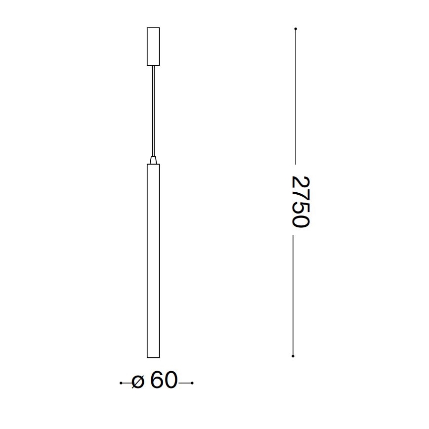 Ideal Lux - LED luster na sajli ULTRATHIN LED/11,5W/230V CRI 90 mesing