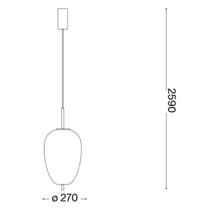 Ideal Lux - LED luster na sajli UMILE LED/20W/230V pr. 27 cm CRI 90 mesing