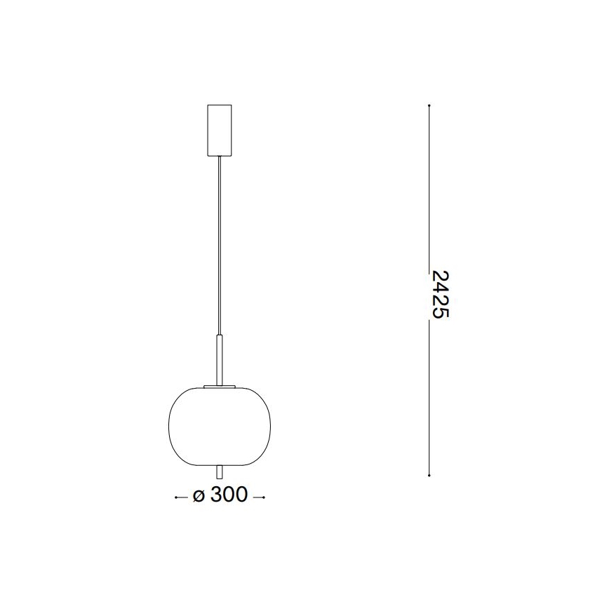 Ideal Lux - LED luster na sajli UMILE LED/20W/230V pr. 30 cm CRI 90 mesing