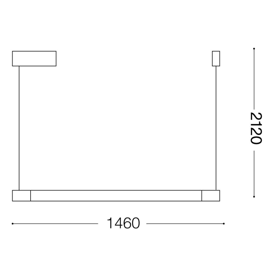 Ideal Lux - LED luster na sajli YOKO LED/17W/230V CRI 90 crno