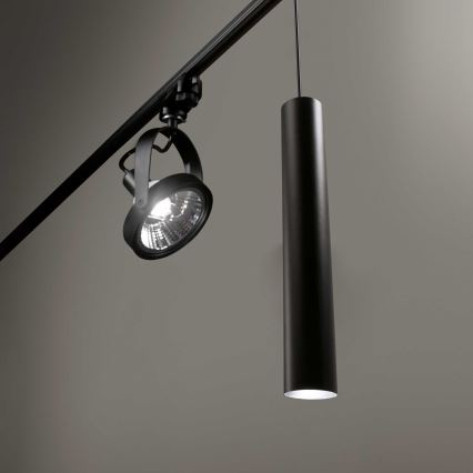Ideal Lux - LED Luster na sajli za šinski sastav LOOK 1xGU10/7W/230V CRI90 crno