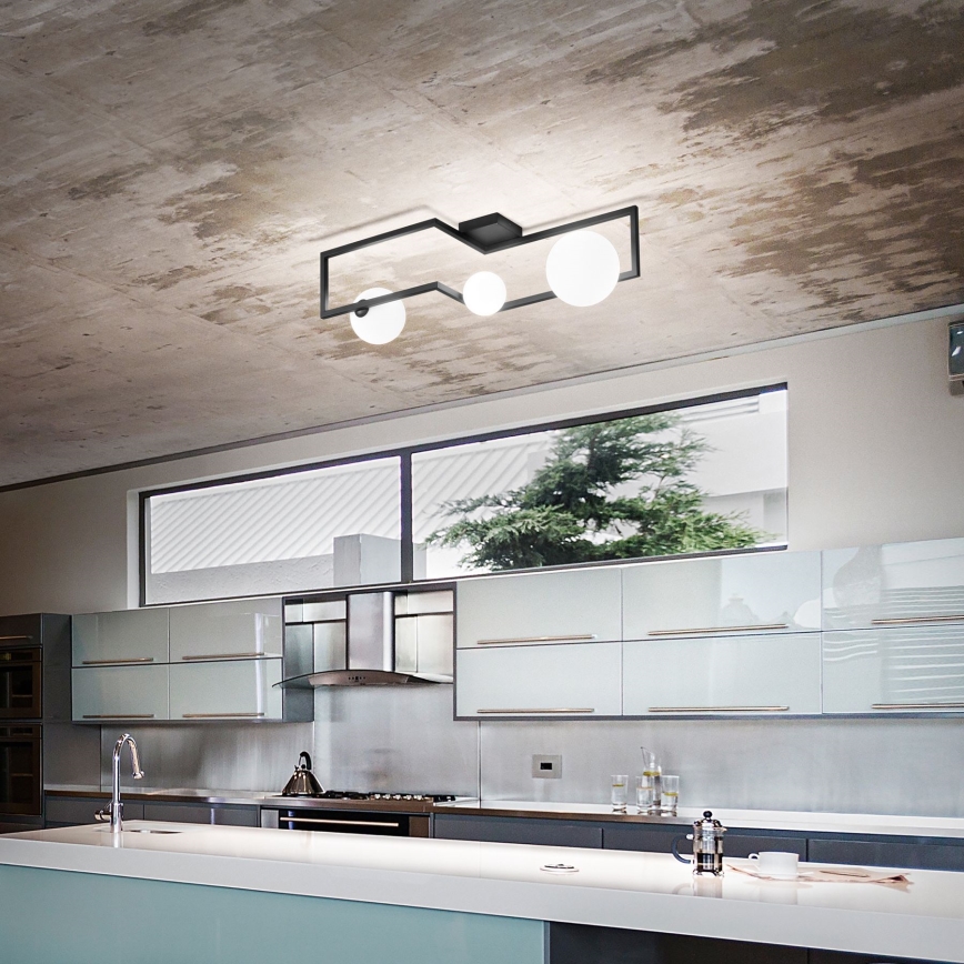 Ideal Lux - LED Nadgradni luster ANGOLO 3xG9/3W/230V crno
