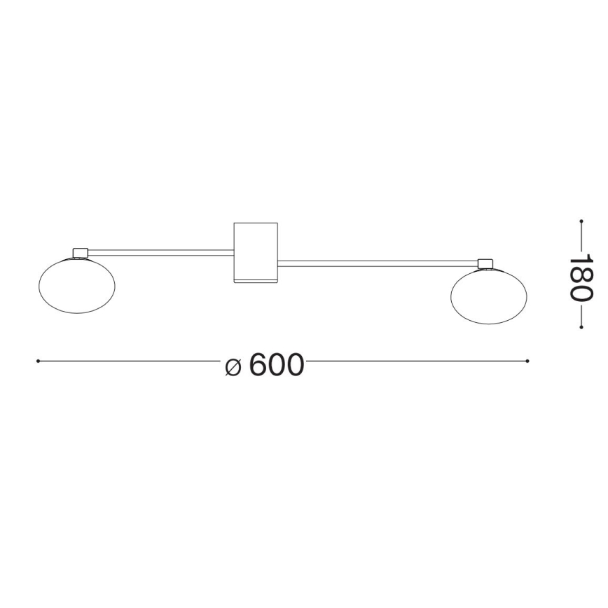 Ideal Lux - LED Nadgradni luster HERMES 3xG9/3W/230V pr. 60 cm bela