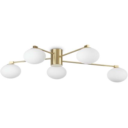 Ideal Lux - LED Nadgradni luster HERMES 5xG9/3W/230V pr. 90 cm zlatna