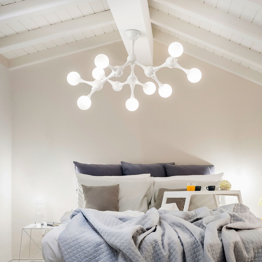 Ideal Lux - LED Nadgradni luster NODINO 9xG9/3W/230V bela