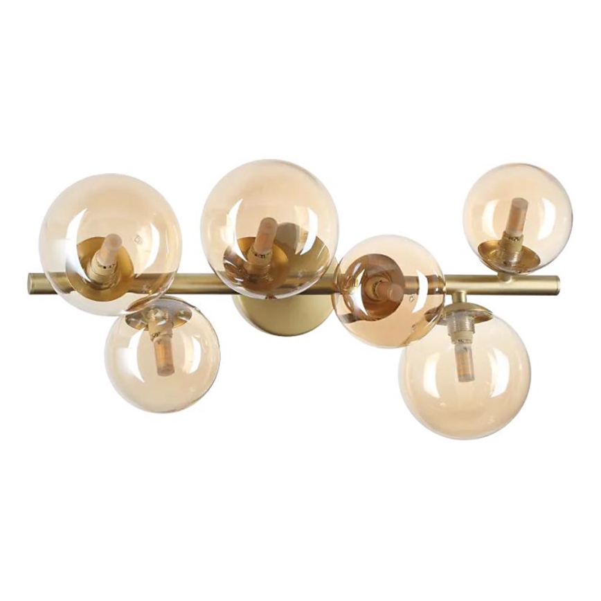 Ideal Lux - LED Nadgradni luster PERLAGE 6xG9/3W/230V zlatna/dimno