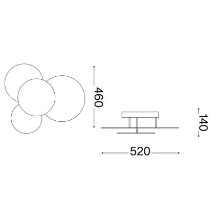 Ideal Lux - LED Plafonjera CLOUD LED/33W/230V CRI 90 bela