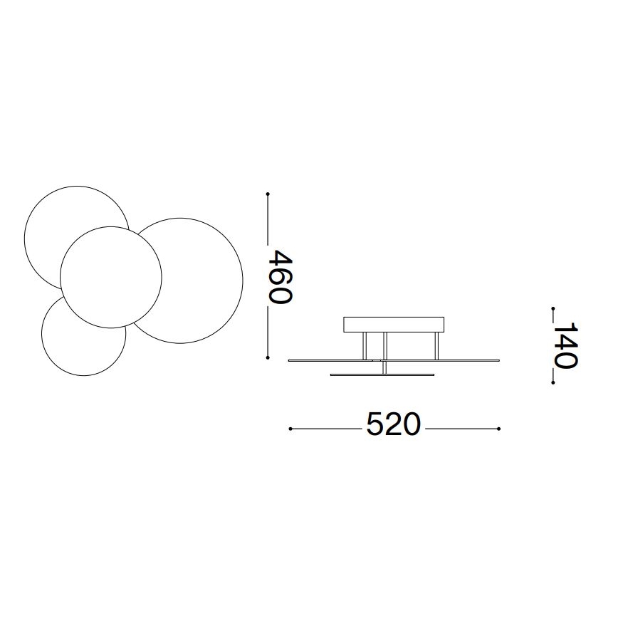 Ideal Lux - LED Plafonjera CLOUD LED/33W/230V CRI 90 bela