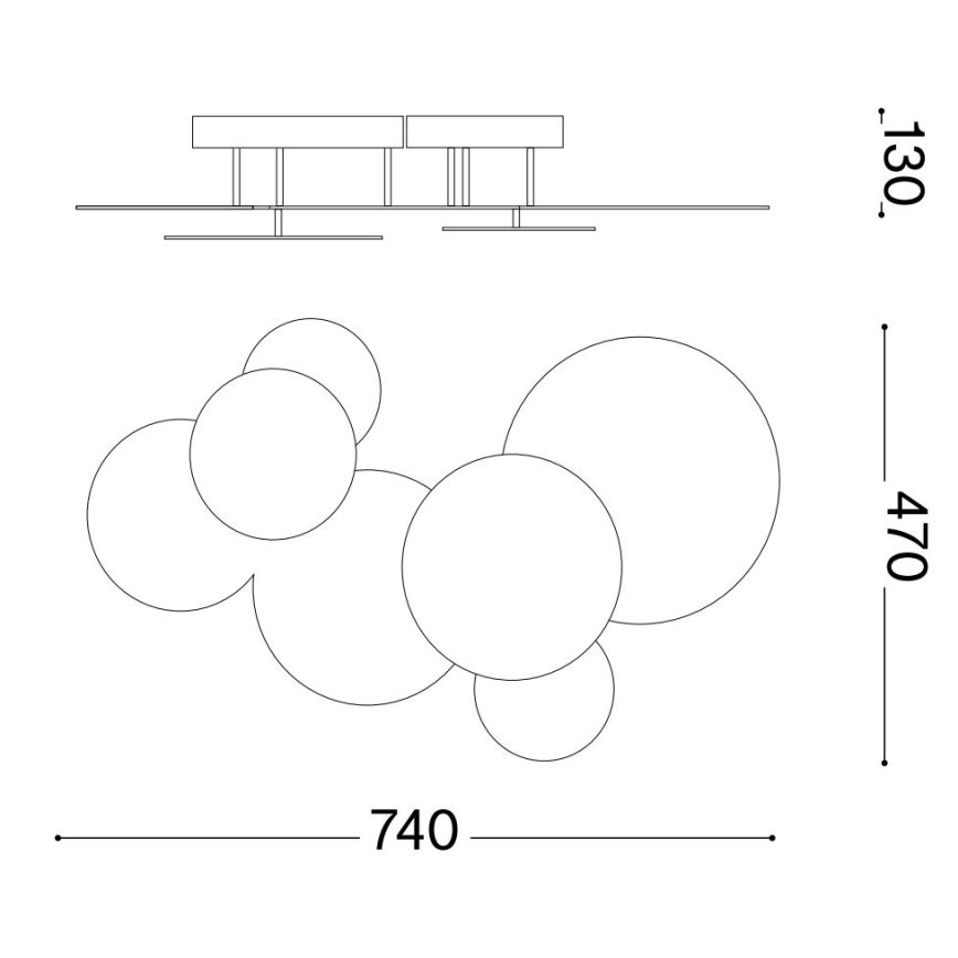 Ideal Lux - LED Plafonjera CLOUD LED/46W/230V CRI 90 bela