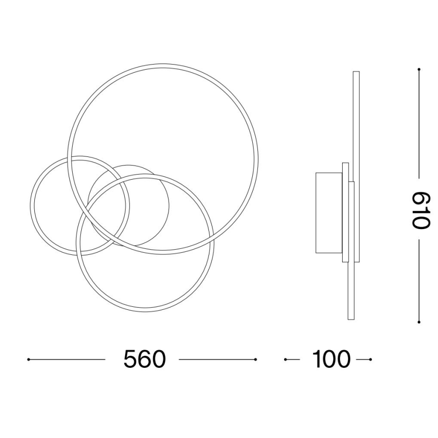 Ideal Lux - LED Plafonjera FRAME LED/41W/230V
