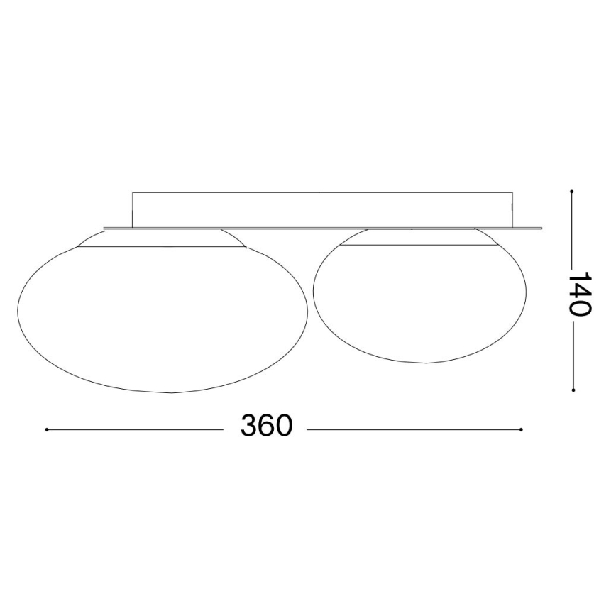 Ideal Lux - LED Plafonjera NINFEA 2xGX53/9W/230V bela