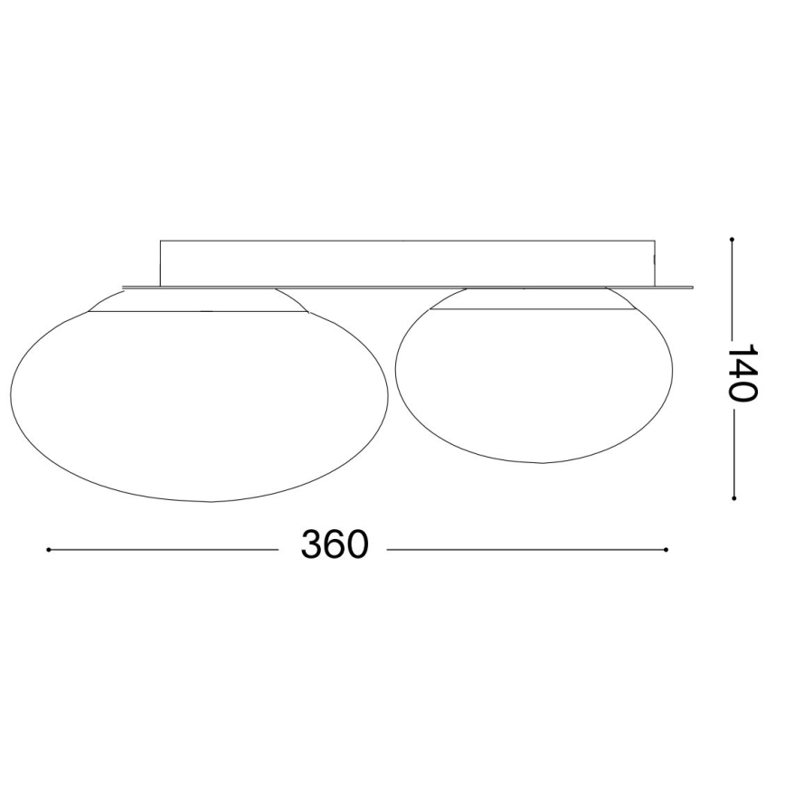 Ideal Lux - LED Plafonjera NINFEA 2xGX53/9W/230V zlatna