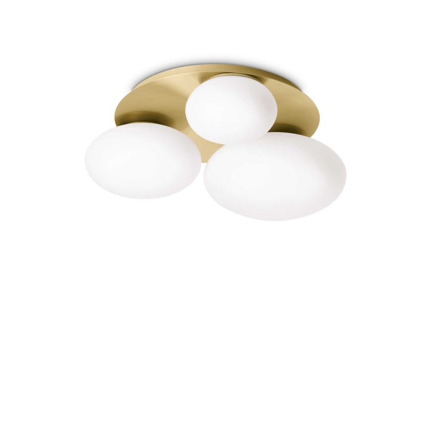 Ideal Lux - LED Plafonjera NINFEA 3xGX53/9W/230V zlatna