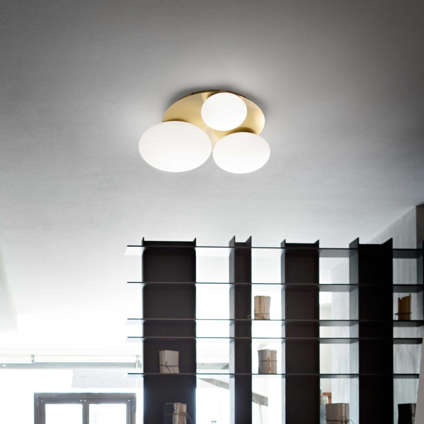 Ideal Lux - LED Plafonjera NINFEA 3xGX53/9W/230V zlatna