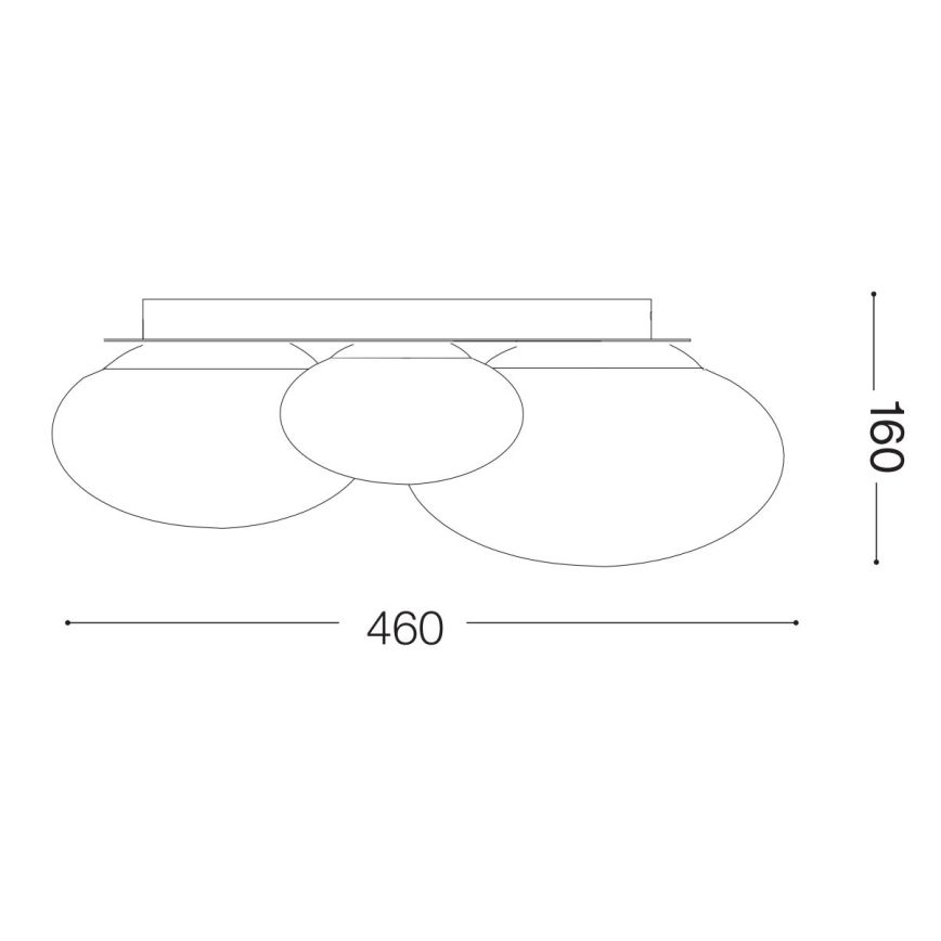 Ideal Lux - LED Plafonjera NINFEA 3xGX53/9W/230V zlatna