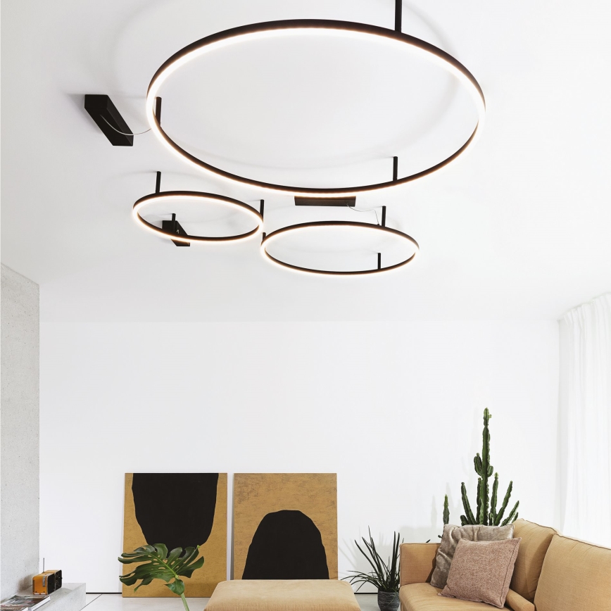 Ideal Lux - LED Plafonjera ORACLE SLIM LED/29W/230V 2700K pr. 50 cm crno