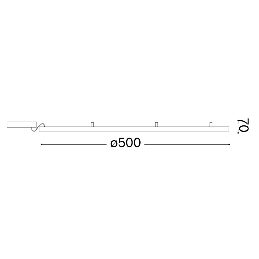 Ideal Lux - LED Plafonjera ORACLE SLIM LED/29W/230V 4000K pr. 50 cm bela