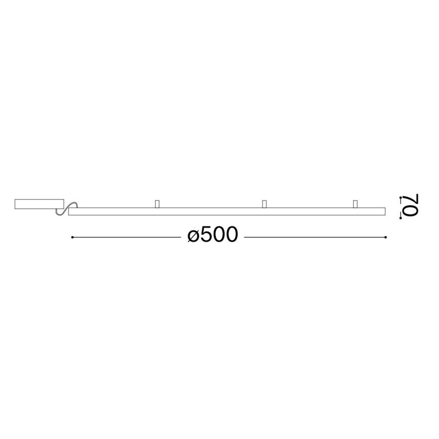 Ideal Lux - LED Plafonjera ORACLE SLIM LED/32W/230V 3000K pr. 50 cm crno
