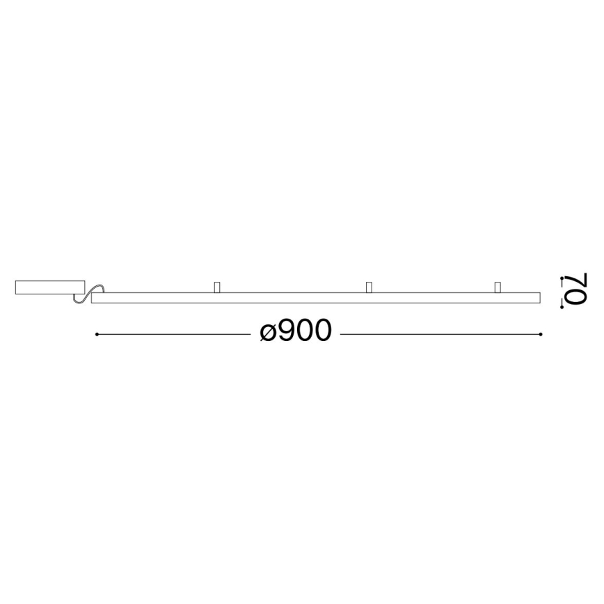 Ideal Lux - LED Plafonjera ORACLE SLIM LED/55W/230V 3000K pr. 90 cm bela
