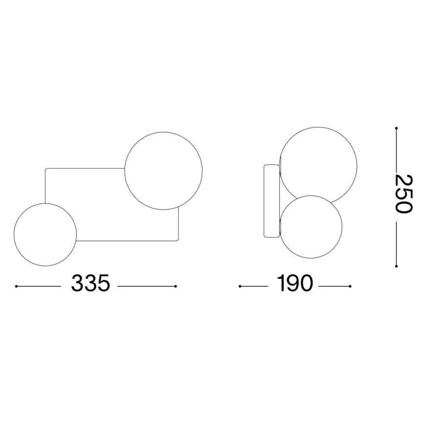 Ideal Lux - LED Plafonjera PENTA 2xG9/3W/230V zlatna