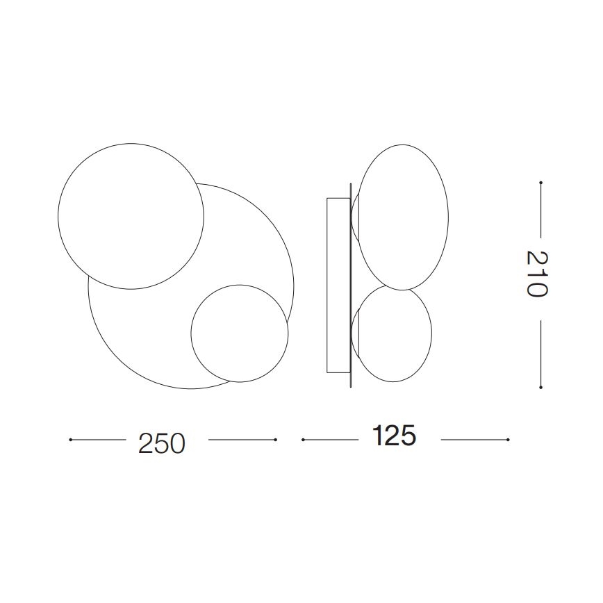 Ideal Lux - LED plafonsko svetlo NINFEA 2xG9/3W/230V zlatna