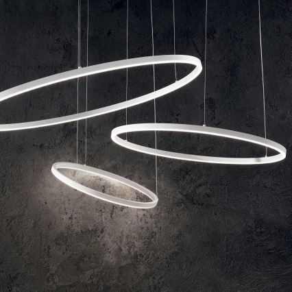 Ideal Lux - LED Prigušivi luster na sajli ORACLE SLIM LED/42W/230V 4000K pr. 90 cm CRI 90 bela