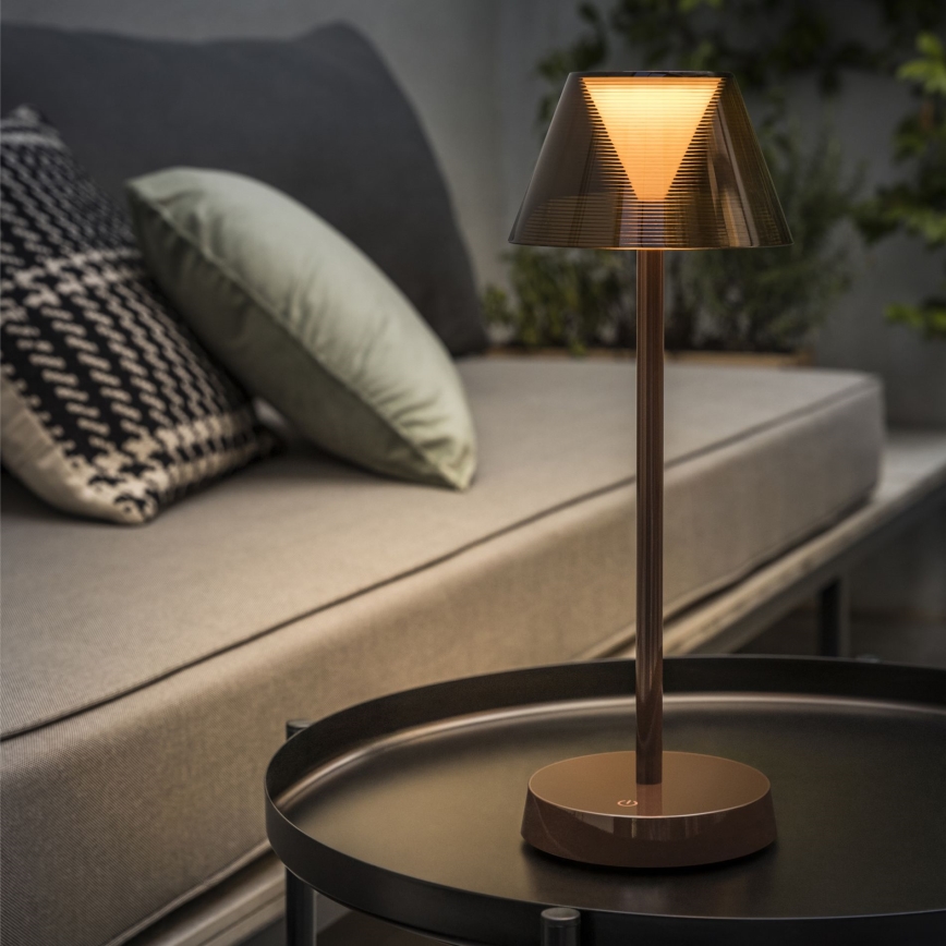 Ideal Lux - LED Prigušiva lampa na dodir LOLITA LED/2,8W/5V IP54 braon