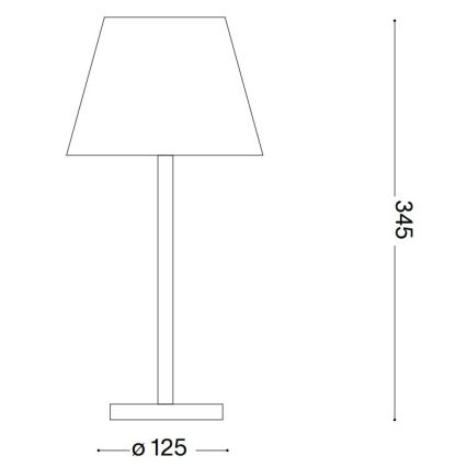 Ideal Lux - LED Prigušiva lampa na dodir LOLITA LED/2,8W/5V IP54 braon