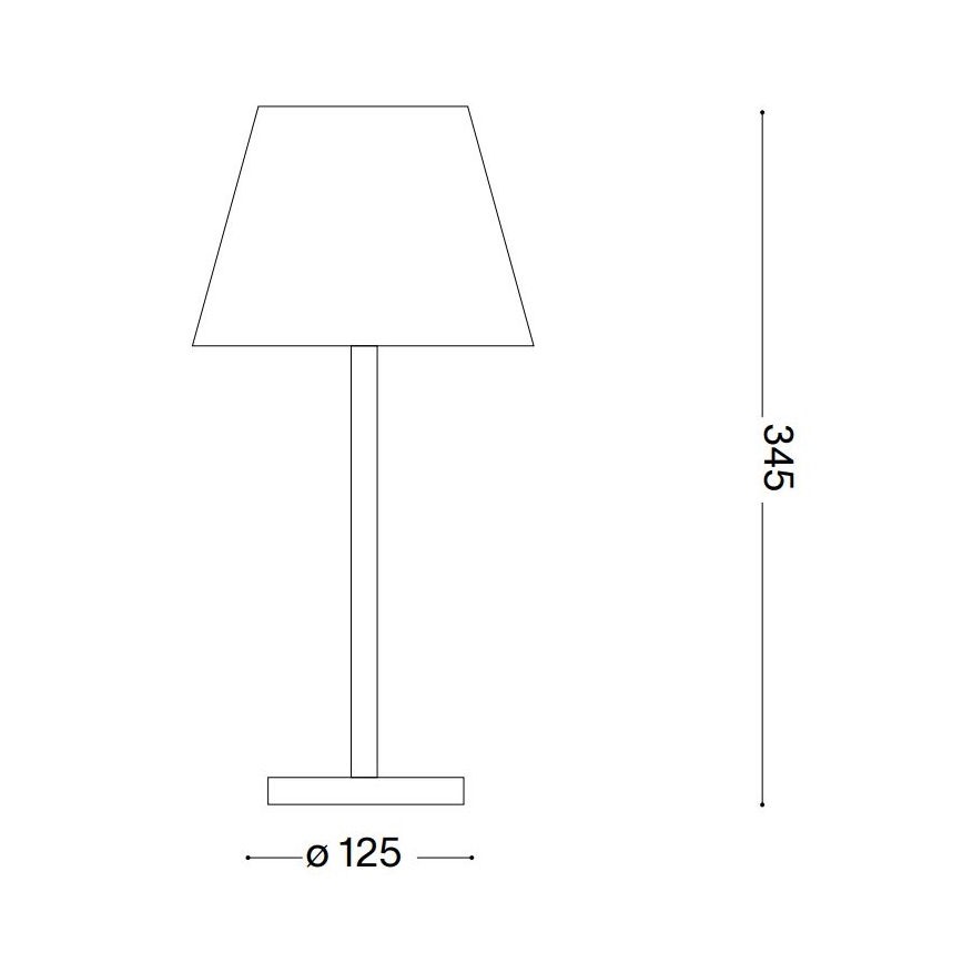 Ideal Lux - LED Prigušiva lampa na dodir LOLITA LED/2,8W/5V IP54 braon
