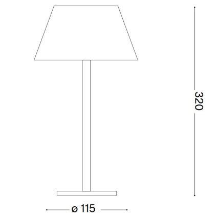 Ideal Lux - LED Prigušiva dodirna vanjska lampa PURE LED/1,5W/3,7V CRI 90 IP54 braon