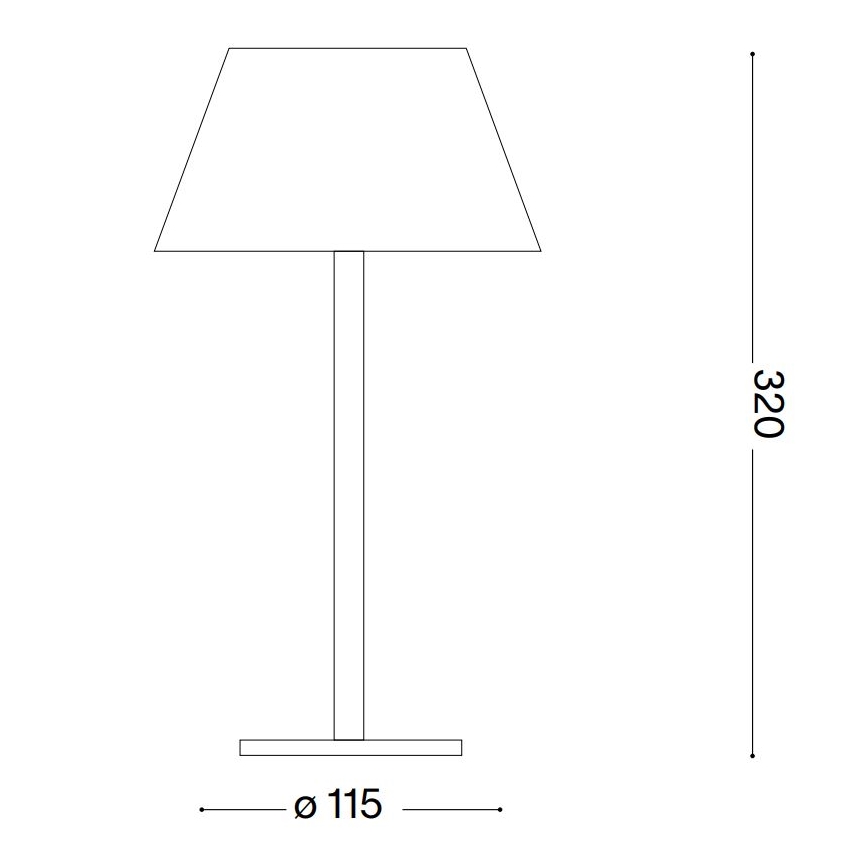 Ideal Lux - LED Prigušiva dodirna vanjska lampa PURE LED/1,5W/3,7V CRI 90 IP54 braon