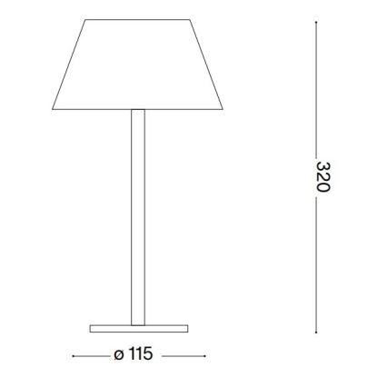 Ideal Lux - LED Prigušiva dodirna vanjska lampa PURE LED/1,5W/3,7V 2200 mAh CRI 90 IP54 crno