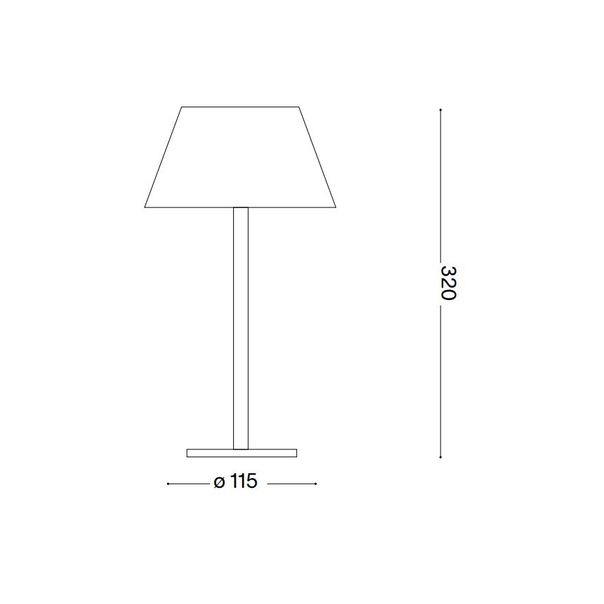 Ideal Lux - LED Prigušiva dodirna vanjska lampa PURE LED/1,5W/3,7V 2200 mAh CRI 90 IP54 crno