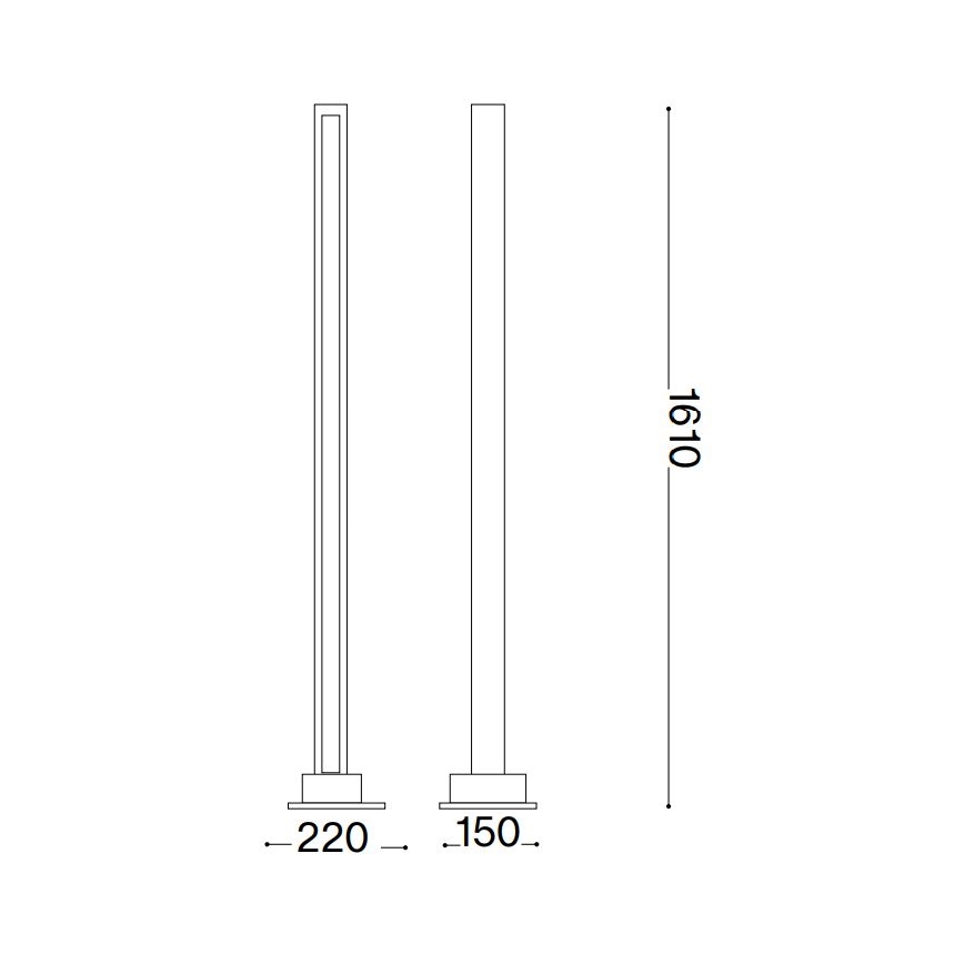 Ideal Lux - LED Prigušiva podna lampa CRAFT LED/26W/230V CRI 90