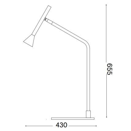 Ideal Lux - LED Prigušiva stona lampa na dodir DIESIS LED/6,5W/230V CRI 90 crno