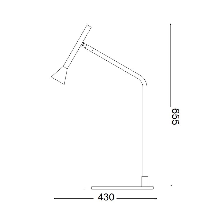 Ideal Lux - LED Prigušiva stona lampa na dodir DIESIS LED/6,5W/230V CRI 90 crno