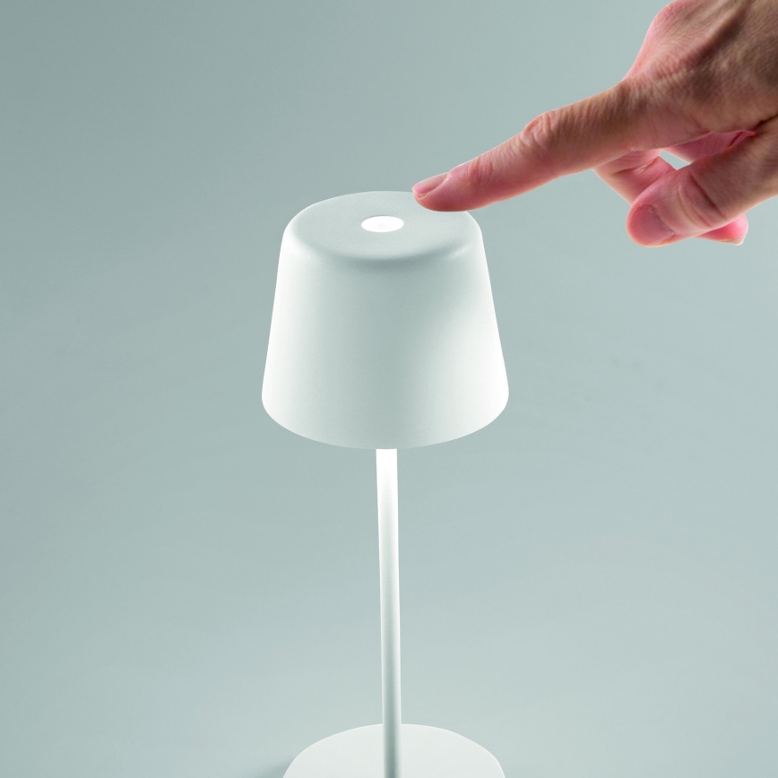 Ideal Lux - LED Prigušiva dodirna vanjska stona lampa CUTE LED/2,5W/3,7V USB 2200-2700K IP65 bela