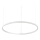 Ideal Lux - LED Prigušivi luster na sajli ORACLE SLIM LED/39W/230V 3000K pr. 70 cm bela