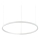 Ideal Lux - LED Prigušivi luster na sajli ORACLE SLIM LED/40W/230V 4000K pr. 70 cm CRI 90 bela