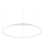 Ideal Lux - LED Prigušivi luster na sajli ORACLE SLIM LED/43W/230V 3000K pr. 90 cm bela
