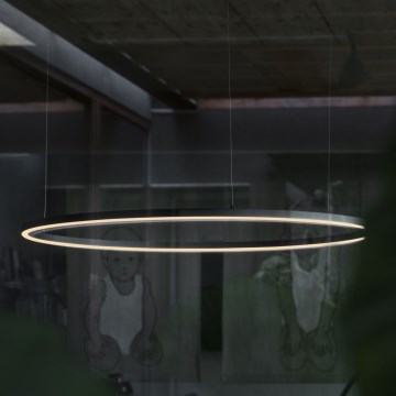Ideal Lux - LED Prigušivi luster na sajli ORACLE SLIM LED/43W/230V 3000K pr. 90 cm crno